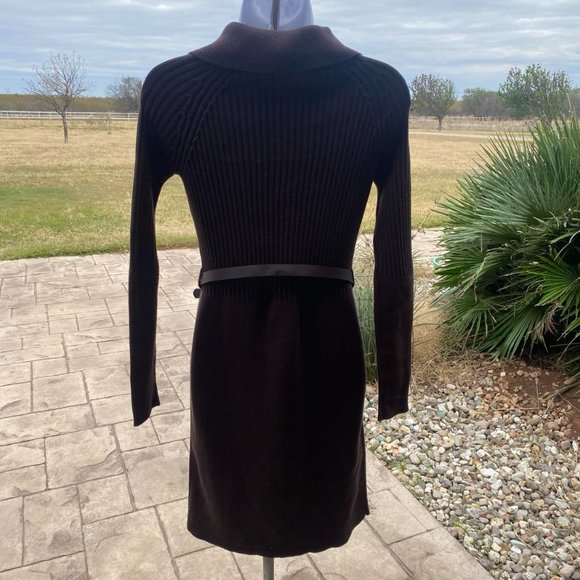 Victoria's Secret (Moda International) Vintage Sweater Dress; Brown; XS w/belt - Picture 3 of 6